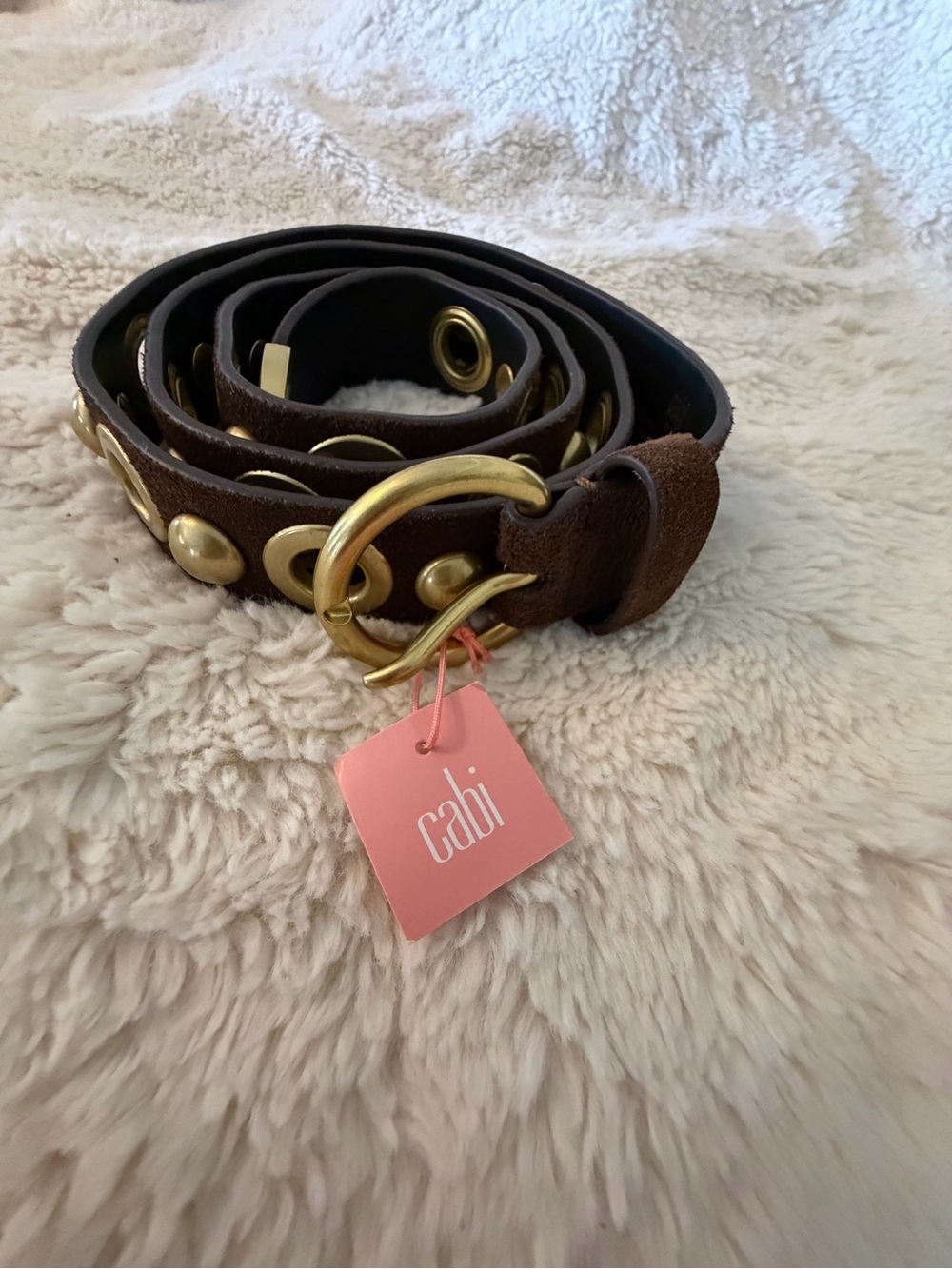 NWT | CAbi Grommet Belt | Style 5776 | Size Medium | Gold Hardware - Picture 2 of 5